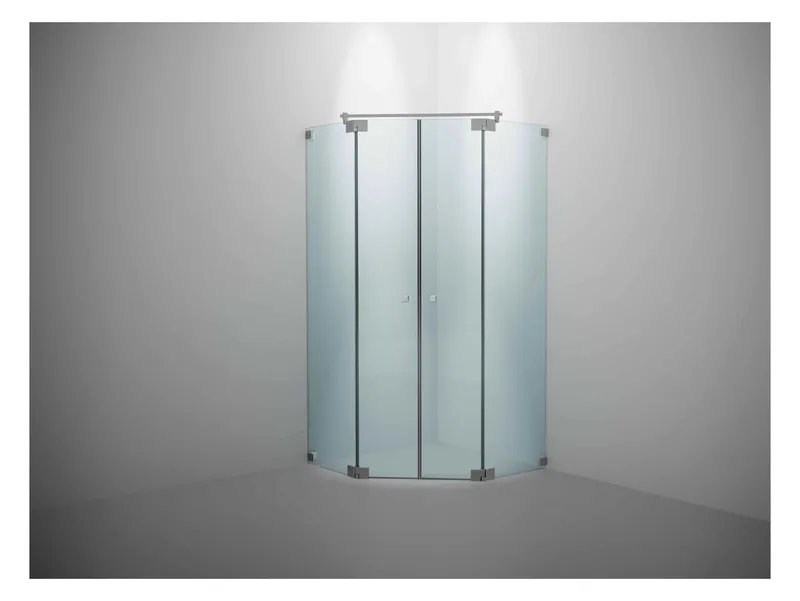 SP Omega -Fünfeck-Duschwand Flügeltüren 1000x1000x2000mm chrom/ESG