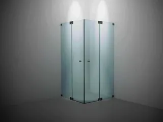 SP Omega -Eckdusche Pendeltür 1000x1000x2000mm chrom/ESG