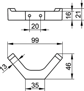 Keuco Handtuchhaken doppelt E11 11115, doppelt, schwarz-matt – Bild 2