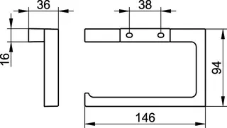 Keuco Toilettenpapierhalter E11 11162, offene Form, schwarz-matt – Bild 2