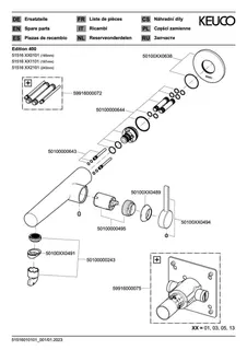 Keuco EHM-Waschtisch-Mischer UP Edition 400 51516, Wandm., Ausl. 165 mm, verchr. – Bild 3