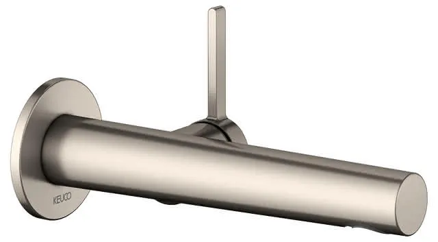 Keuco EHM-Waschtisch-Mischer UP Edition 400 51516, Wandm., Ausl. 197 mm, Nickel gebürstet