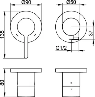 Keuco EHM Set UP Edition 400 51551, 2-W m.Schlauchan. Bronze geb. – Bild 2