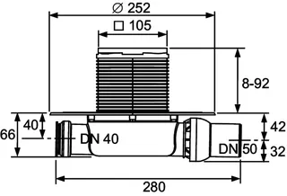 comfort-Ablaufset 110 superflach Seal System Univ.fl. – Bild 5