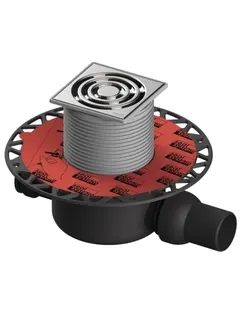 comfort-Ablaufset 122 Norm Seal System Univ. fl. Edelst. Rostrahmen – Bild 2