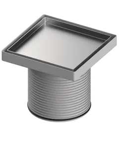 comfort-Rostrahmen Edelstahl 150 x 150 mm inkl. Fliesenmulde plate – Bild 2