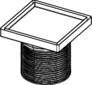 comfort-Rostrahmen Edelstahl 150 x 150 mm inkl. Fliesenmulde plate – Bild 3