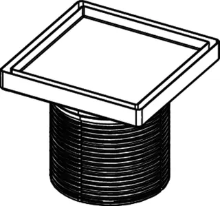comfort-Rostrahmen Edelstahl 150 x 150 mm inkl. Fliesenmulde plate – Bild 4