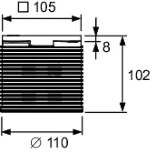 comfort-Rostrahmen Kst 100 x 100 mm inkl. Rost, angebrachte Dichtmanschette – Bild 5