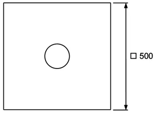 comfort-Dichtfolienzuschnitt EPDM f. Klemmflanschverb. 500 x 500 mm – Bild 5