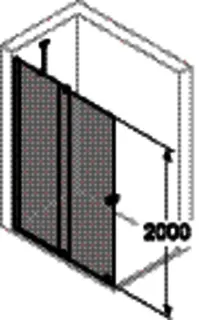 HÜPPE DA Xtensa 4-Eck GTN/S/Walk In 1200/li H:2000 Stabi 123 Spiegelglas 791 – Bild 4