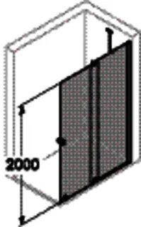 HÜPPE DA Xtensa 4-Eck GTN/S/Walk In 1400/re H:2000 Stabi Black Edition klar 882 – Bild 4