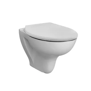 sanibel 3001-Wand-Tiefspülkl. kompakt A23 spülrandlos S-Flush runde Form weiß