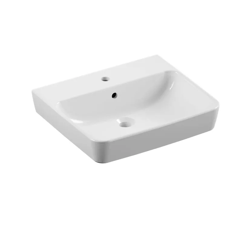 sanibel 3001-Waschtisch A23 eckige Form 550x470mm unterbaufähig weiß