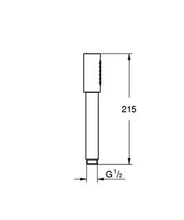 GROHE Handbrause Rainshower Aqua Stick 26891 Metall 1 Strahl 9,5 l/min chrom – Bild 4