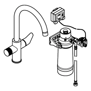 GROHE Starter Kit GROHE Blue Pure BauCurve 30582 C-Auslauf US-Filter chrom – Bild 3