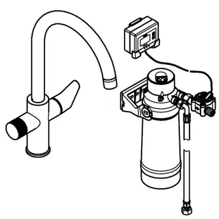 GROHE Starter Kit GROHE Blue Pure BauCurve 30582 C-Auslauf US-Filter chrom – Bild 4