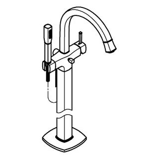 GROHE Einhand-Wannenbatterie Grandera 24375 Bodenmontage FMS chrom – Bild 4