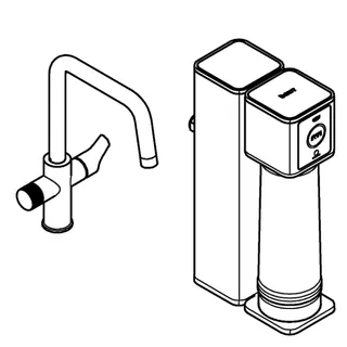 GROHE Starter Kit GROHE Blue Pure Eurosmart 30586 U-Ausl. UO-Filter chrom – Bild 3