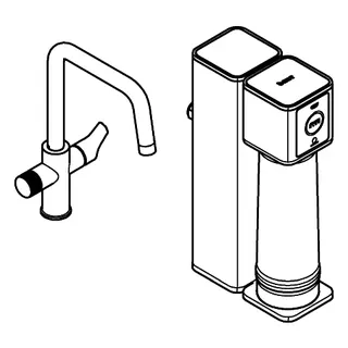 GROHE Starter Kit GROHE Blue Pure Eurosmart 30586 U-Ausl. UO-Filter chrom – Bild 4