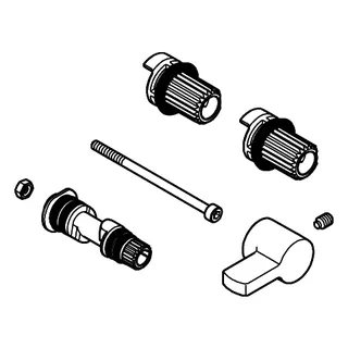 GROHE Mischwelle mit Hebel 42581 für Bau Cosmo E IR-Elektr. mit Mischung chrom – Bild 3