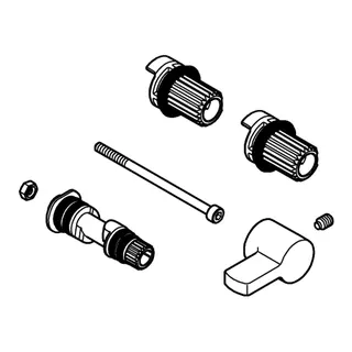 GROHE Mischwelle mit Hebel 42581 für Bau Cosmo E IR-Elektr. mit Mischung chrom – Bild 4