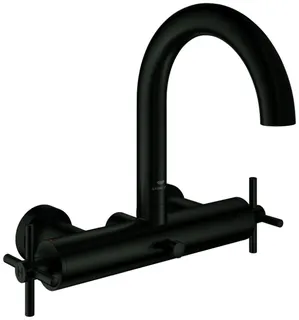 GROHE 2-Griff-Wannenbatt. Atrio 25268 Wandmontage Kreuz-Gr. hard graphite geb. – Bild 2