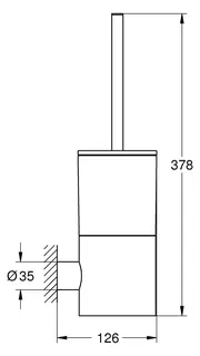 GROHE Toilettenbürstengarnitur Atrio 40892 Wandmontage chrom – Bild 2
