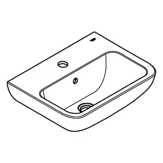 GROHE Handwaschbecken BauEdge Keramik 39806 wandhängend 450x350mm alpinweiß – Bild 3