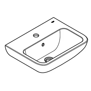 GROHE Handwaschbecken BauEdge Keramik 39806 wandhängend 450x350mm alpinweiß – Bild 4