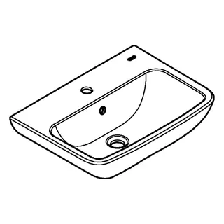 GROHE Waschtisch BauEdge Keramik 39807 wandhängend 550x400mm alpinweiß – Bild 3