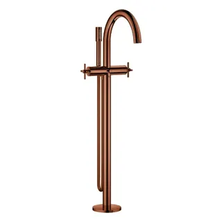 GROHE 2-Griff-Wannenbatt. Atrio 25272 FMS Bodenmontag Kreuz-Griff warm sunset