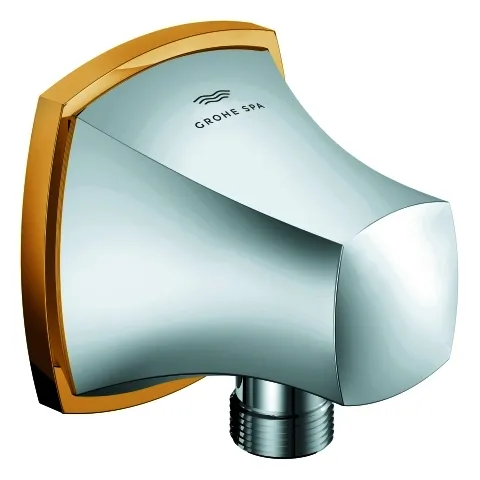 GROHE Wandanschlussbogen Grandera 26897 Außengewinde eigensicher chrom/gold