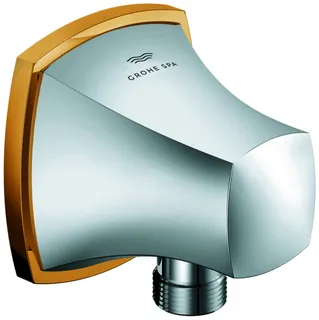 GROHE Wandanschlussbogen Grandera 26897 Außengewinde eigensicher chrom/gold – Bild 2