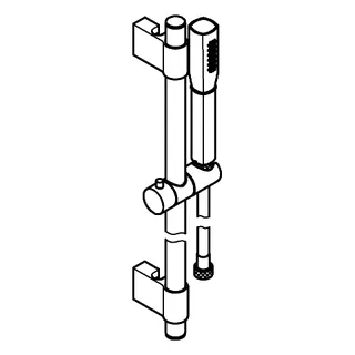 GROHE Brausestangenset Grandera Stick 26853 900mm 1 Strahl 7,6l/min chrom/gold – Bild 3