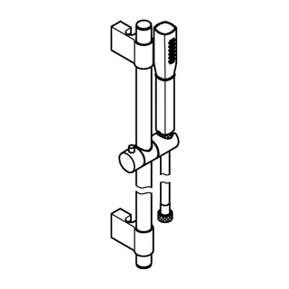 GROHE Brausestangenset Grandera Stick 26853 900mm 1 Strahl 7,6l/min chrom/gold – Bild 4