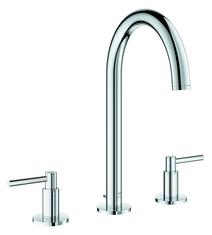 GROHE 3-Loch-Waschtisch-Batterie Atrio 20649 Rohrauslauf Hebelgriff chrom