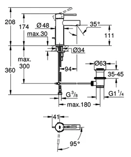 GROHE EH-Waschtisch-Batterie Essence 24183_1 S-Size Mittelstellung kalt chrom – Bild 5