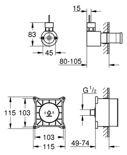 GROHE Rohbauset F-digital Deluxe 29414 für Dampfgenerator 26828000 – Bild 2