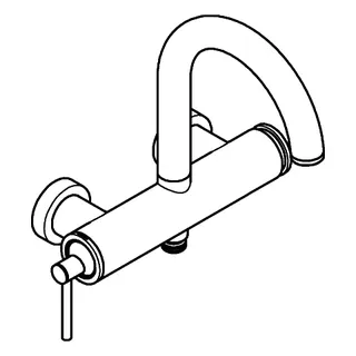 GROHE Einhand-Wannenbatterie Atrio 24367 Wandmontage warm sunset – Bild 4