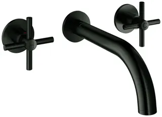 GROHE 3-Loch-Waschtisch-Batterie Atrio 20661 FMS Kreuz-Griff hard graphite gebürstet
