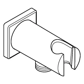 GROHE Wandanschlussbogen Rainshower 26659 eckige Rosette hard graphite – Bild 3