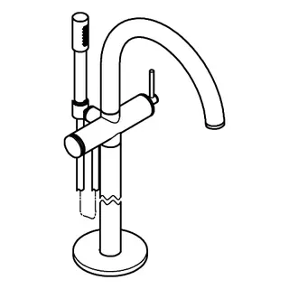 GROHE EH-Wannenbatterie Atrio 24368 FMS Bodenmontage chrom – Bild 3