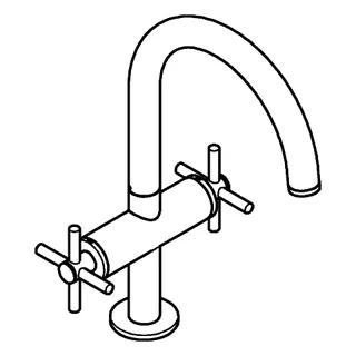 GROHE Waschtisch-Einlochbatterie Atrio 21144 DN15 L-Size Kreuz-Griff chrom – Bild 3