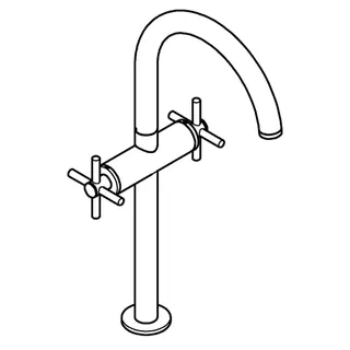 GROHE Waschtisch-Einlochbatterie Atrio 21149 XL-Size Kreuzgriff chrom – Bild 3