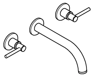 GROHE 3-Loch-Waschtisch-Batterie Atrio 20662 FMS Hebelgriff hard graphite gebürstet – Bild 4