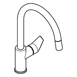 GROHE EH-Spültischbatterie BauEdge 30536 hoher Auslauf azb. Laminarbrause chrom – Bild 3