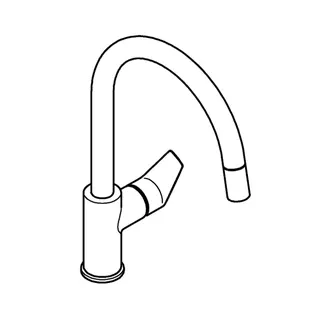 GROHE EH-Spültischbatterie BauEdge 30536 hoher Auslauf azb. Laminarbrause chrom – Bild 4