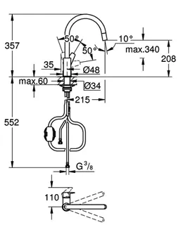 GROHE EH-Spültischbatterie BauEdge 30536 hoher Auslauf azb. Laminarbrause chrom – Bild 5