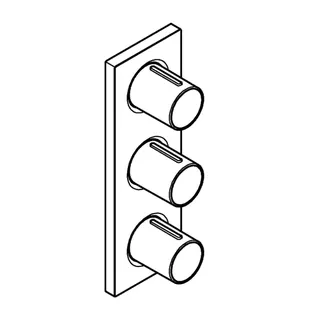 GROHE Unterputzventil Grohtherm F 26880 3-fach FMS ohne UP-Körper chrom – Bild 3